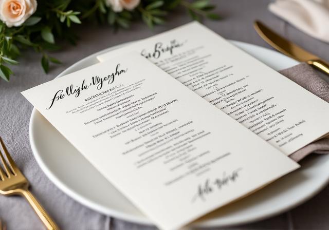 Menús personalizados para bodas