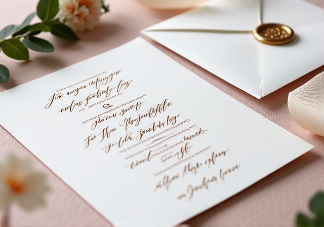 Invitaciones de boda en caligrafía